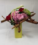 Bouquet moderne pivoines calas celosies - Boutique Vergez Tarnos